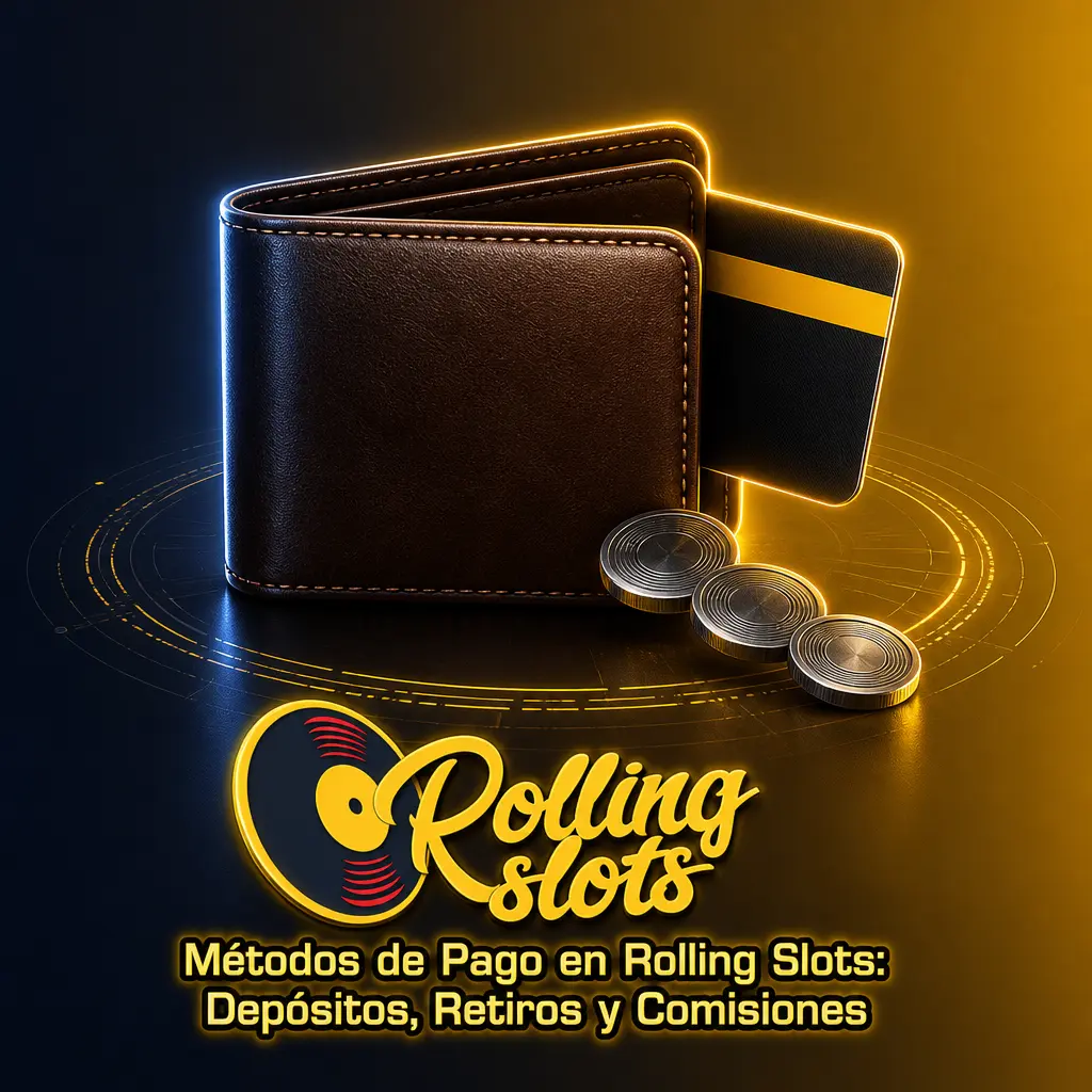 Tabla de métodos de pago en Rolling Slots con límites, tiempos de procesamiento y comisiones para depósitos y retiros en euros.