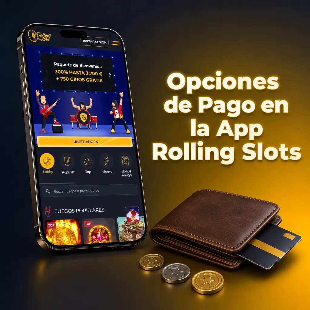 Métodos de pago en la app Rolling Slots: Bizum, Visa, Mastercard, Skrill, Neteller, transferencia, Paysafecard y Bitcoin.