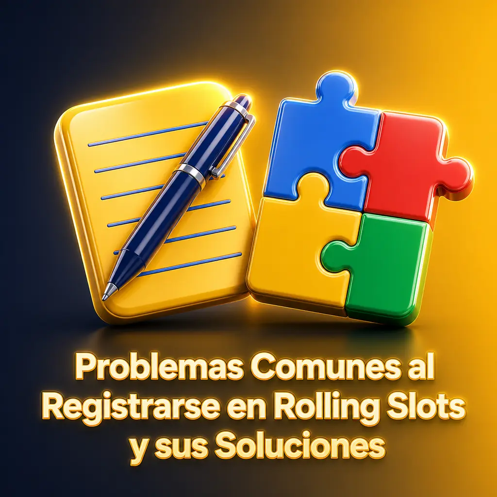 Tabla con problemas comunes al registrarse en Rolling Slots y sus soluciones, como correo no recibido o documento rechazado.